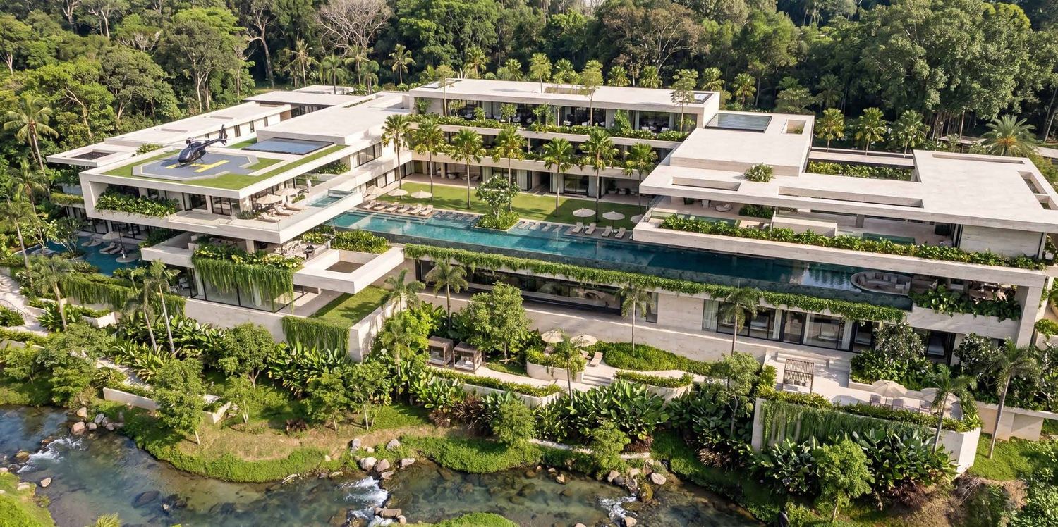 Kimbilio, completed Bali estate at golden hour